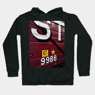 Wagon 9988. Old railway wagon side panel Hoodie